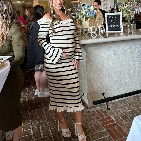 MIDI STRIPED DRESS - Picture 10 of 10